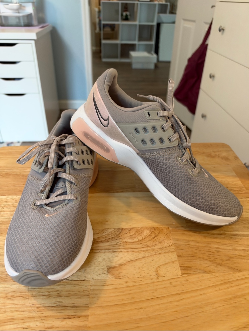 Nike Women’s Taupe and Blush Air-Enhanced Running Sneakers